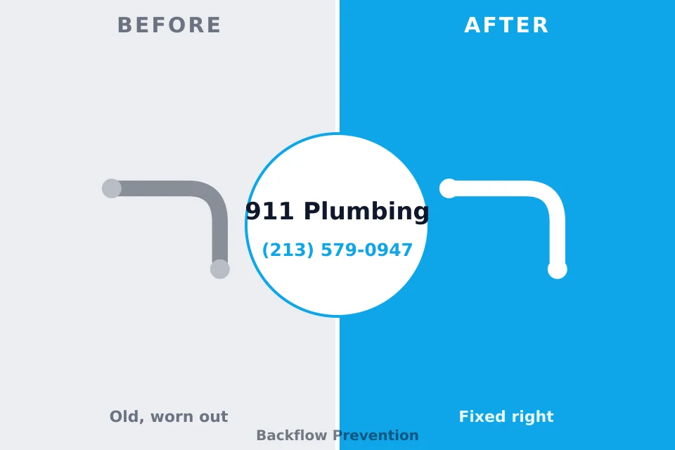 Before and after: plumbing repair Reisterstown, MD